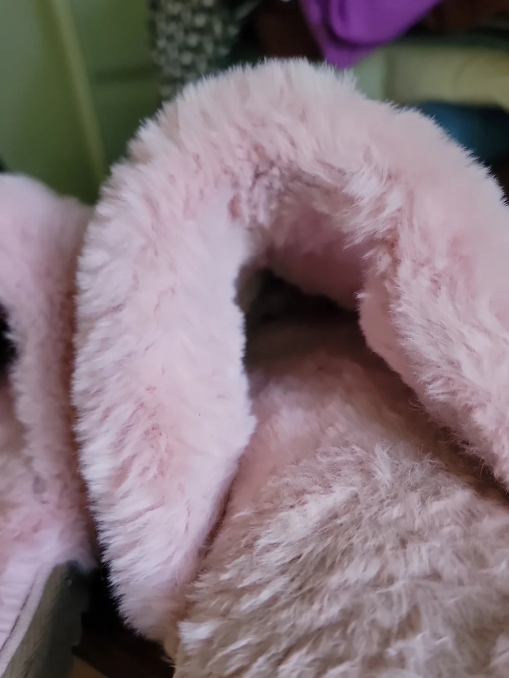 J Crew Cozy Knit Faux-Fur Lined Slip-On Slippers - Pink